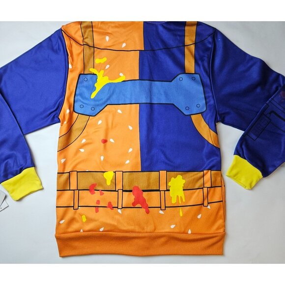 FortNite Beef Boss Boys Hoodie Jacket Large Mesh Eyes Masked Full Zip Co… - Picture 9 of 12